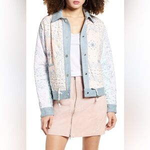 EUC BLANK NYC PAISLEY BANDANA REVERSIBLE QUILT JACKET